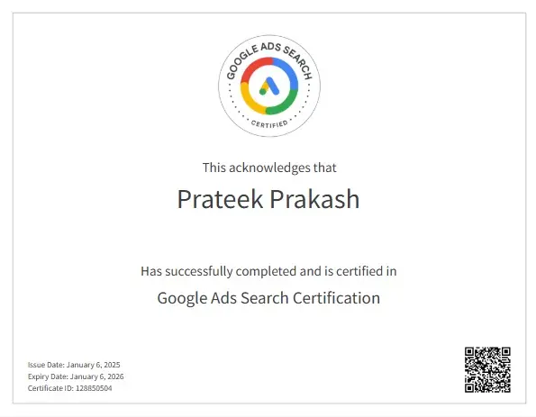 Google Search Ads Certification